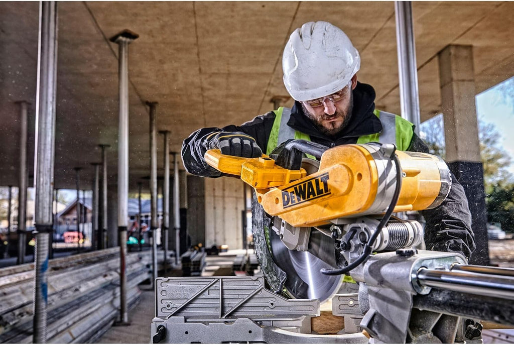 DEWALT Miter Saw, 12-inch Double Bevel Sliding Compound Miter Saw with XPS LED Shadow Light System, Includes Blade Wrench, Material Clamp and Dust Bag (DWS780)