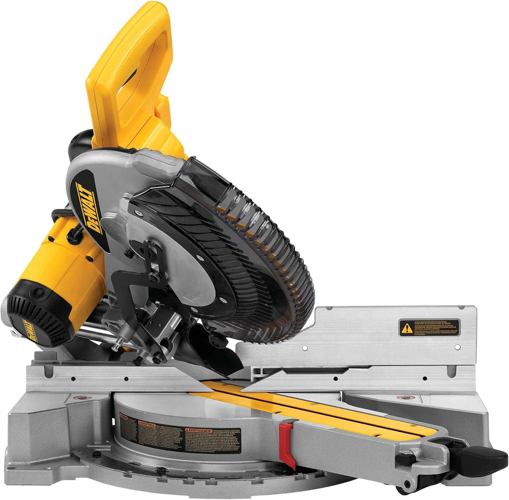 DEWALT Miter Saw, 12-inch Double Bevel Sliding Compound Miter Saw with XPS LED Shadow Light System, Includes Blade Wrench, Material Clamp and Dust Bag (DWS780)