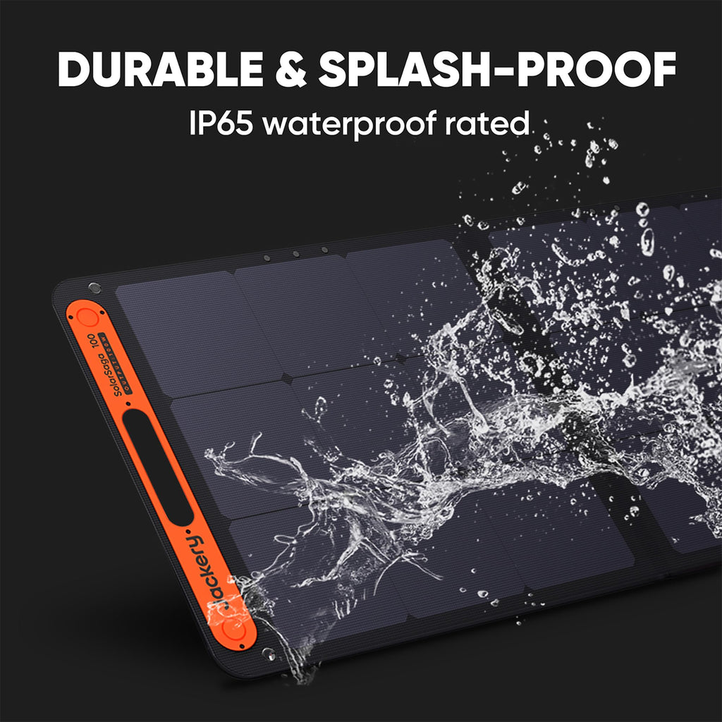 Jackery SolarSaga 200W Portable Solar Panel,IP68 Foldable Bifacial Solar Panels,Compatible with Jackery Explorer Power Station and Solar Generator,for Rooftops Outdoor Camping Off-Grid and RVs