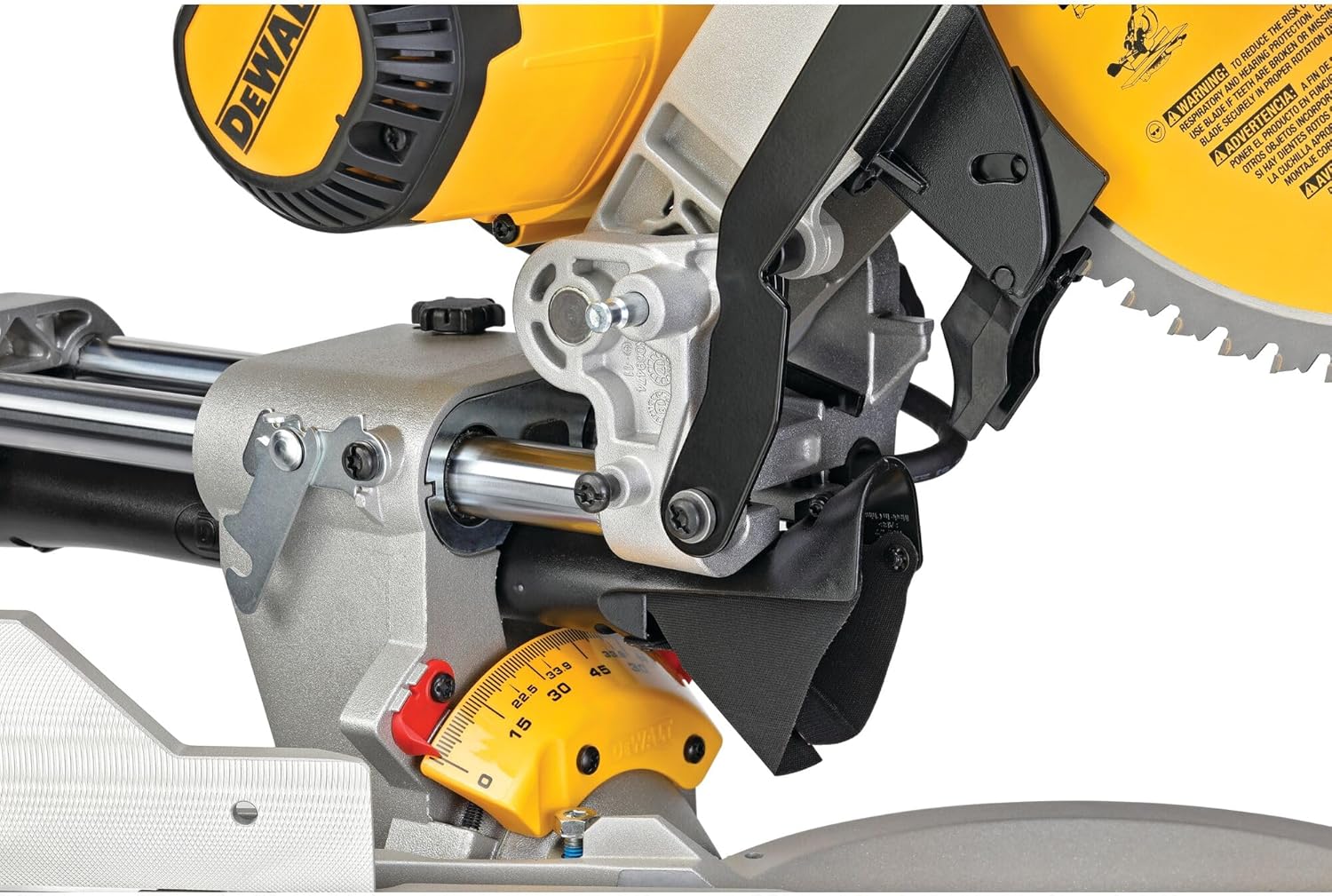 DEWALT Miter Saw, 12-inch Double Bevel Sliding Compound Miter Saw with XPS LED Shadow Light System, Includes Blade Wrench, Material Clamp and Dust Bag (DWS780)